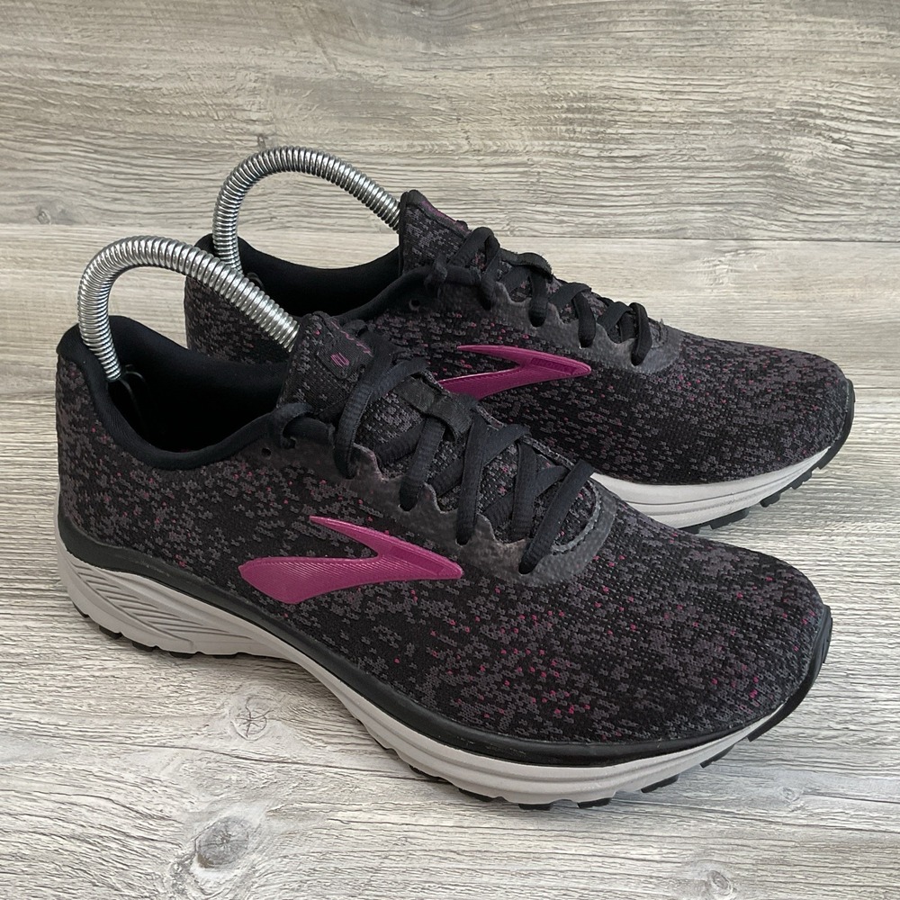 Brooks Anthem 2 Womens Size 7.5 B US Black Pixel Grey Pink Running 1202931B054